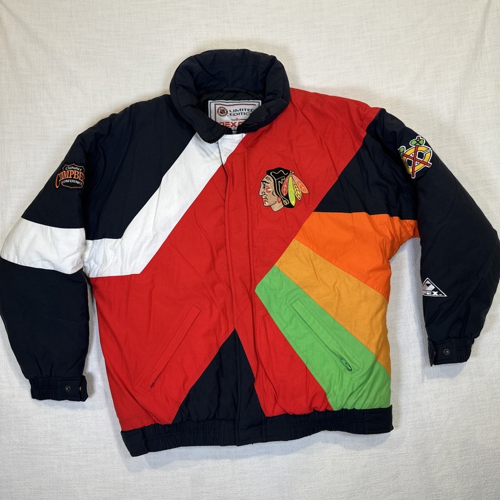 Vintage Limited Edition Chicago Blackhawks NHL Clarence Campbell Conf Jacket L